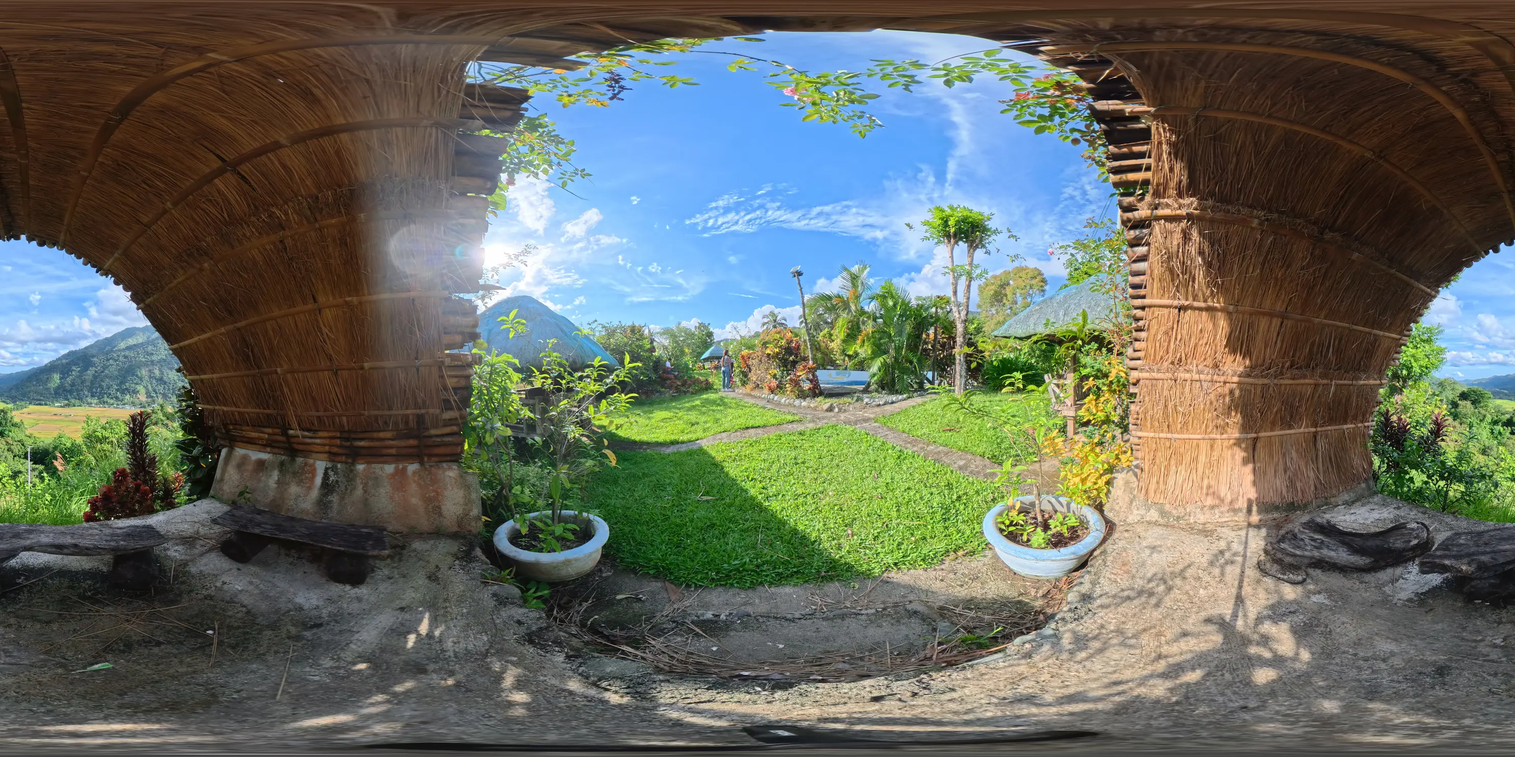 Resort with overview of Naneng Village